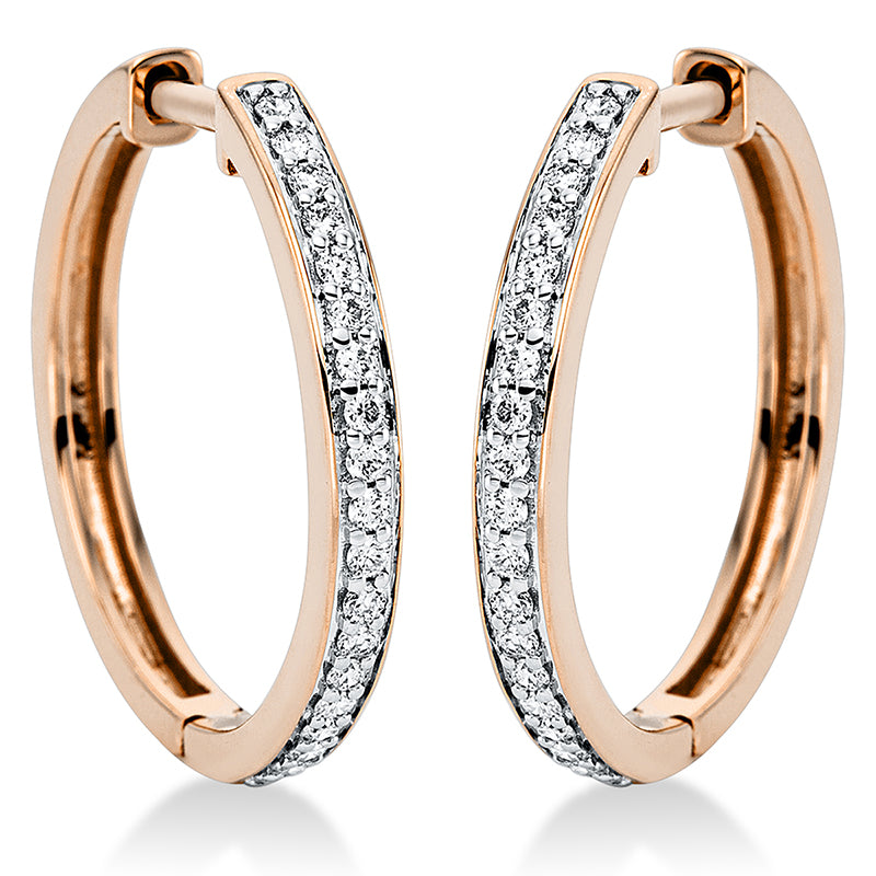 Hoop earrings 18 kt gold