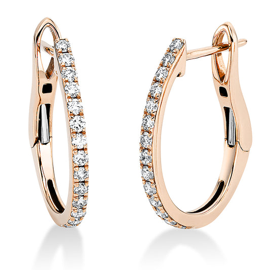 Hoop earrings 18 kt gold