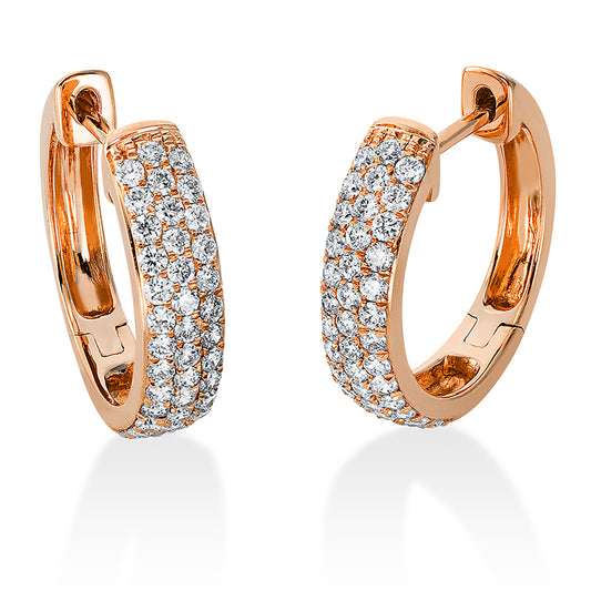 Hoop earrings 18 kt gold