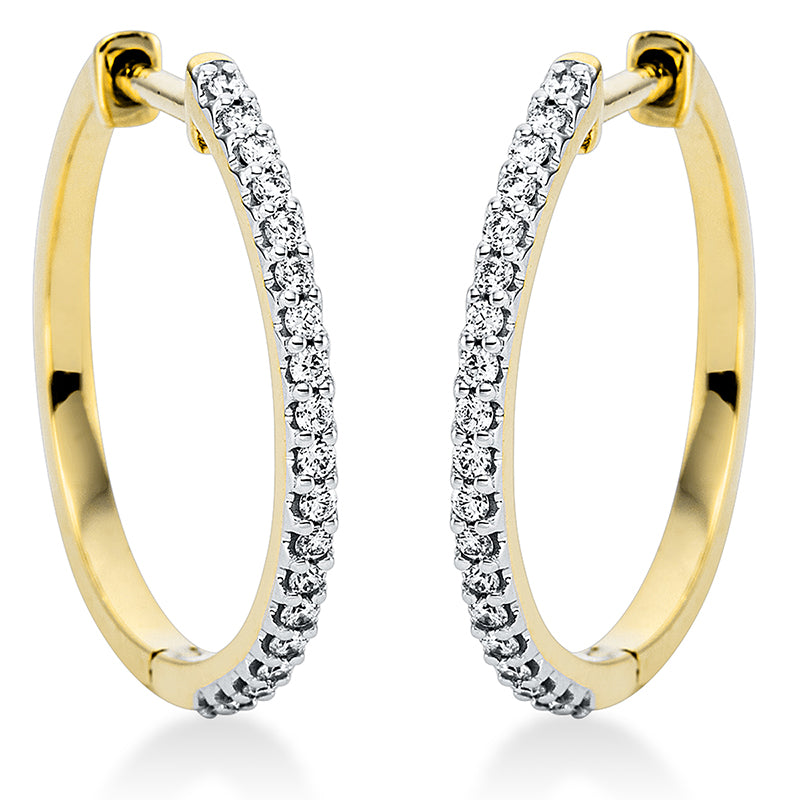 Hoop earrings 18 kt gold