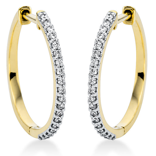 Hoop earrings 18 kt gold