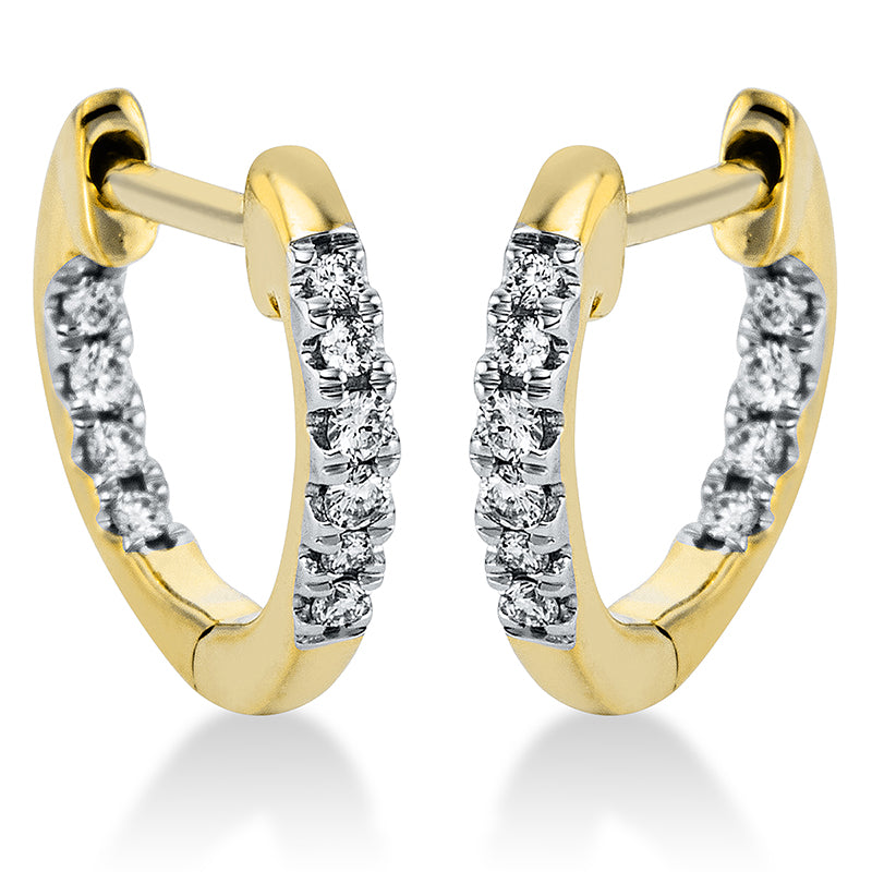 Hoop earrings 18 kt gold