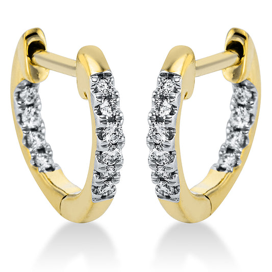 Hoop earrings 18 kt gold