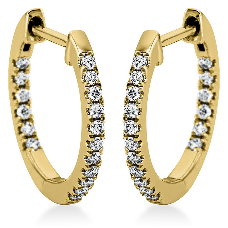 Hoop earrings 18 kt gold