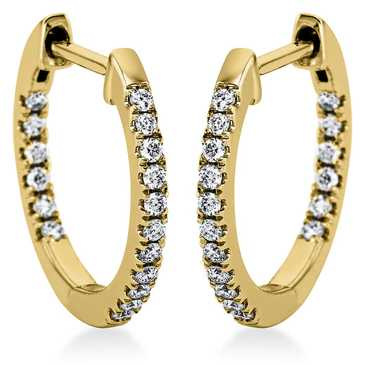 Hoop earrings 18 kt gold