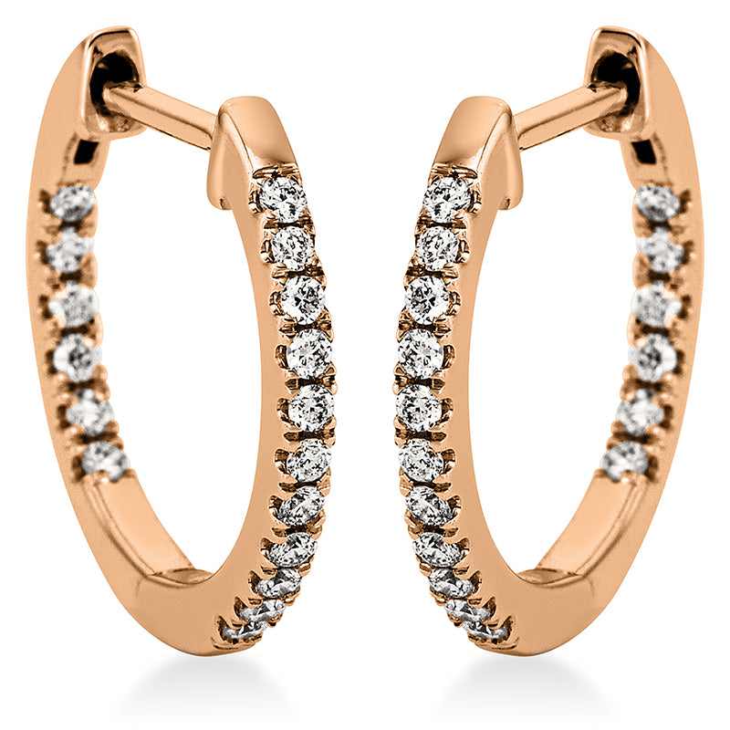 Hoop earrings 18 kt gold