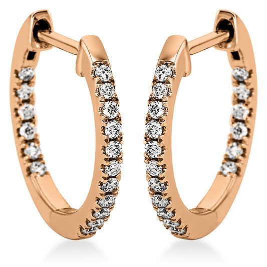 Hoop earrings 18 kt gold