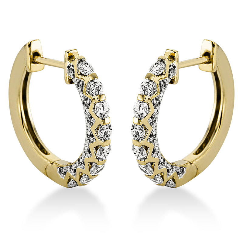 Hoop earrings 18 kt gold