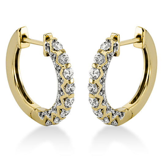 Hoop earrings 18 kt gold