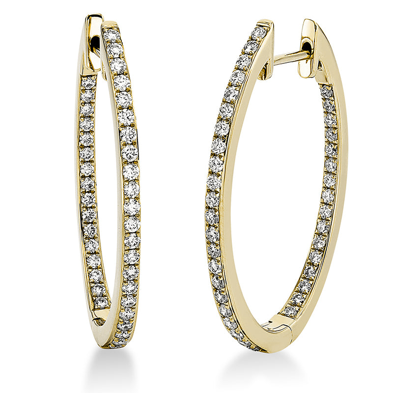 Hoop earrings 18 kt gold