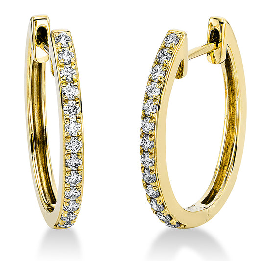 Hoop earrings 18 kt gold