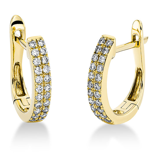 Hoop earrings 18 kt gold