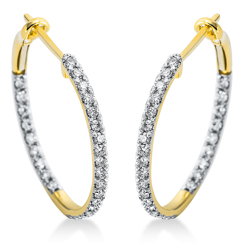 Hoop earrings 18 kt gold