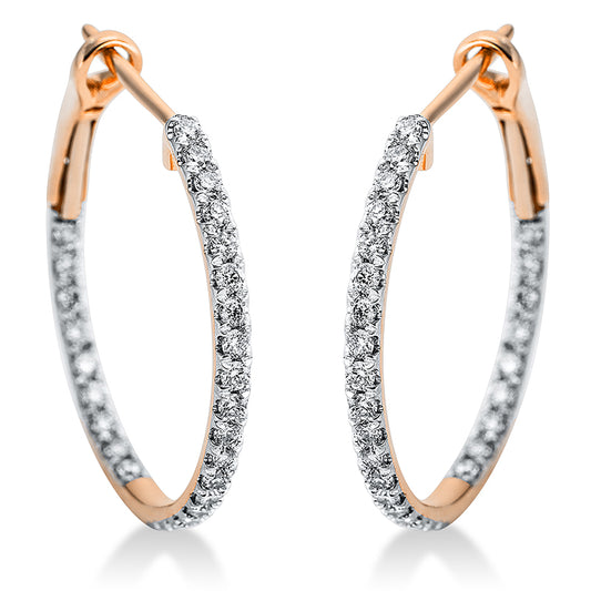 Hoop earrings 18 kt gold