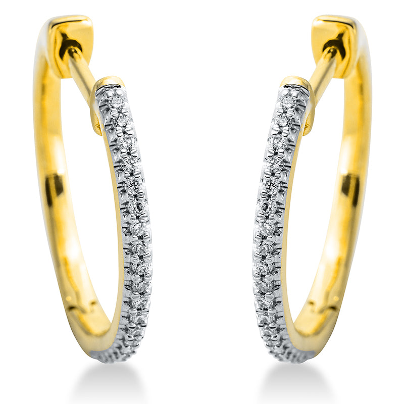 Hoop earrings 18 kt gold