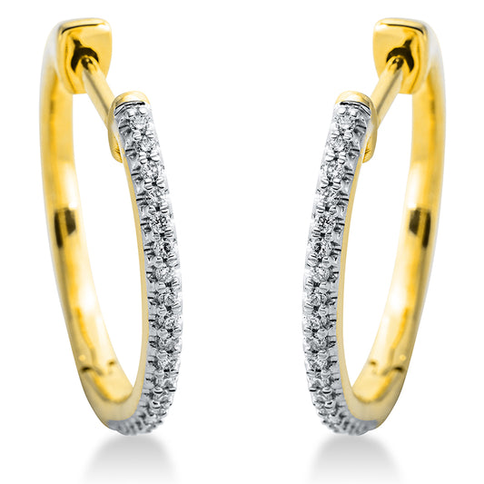 Hoop earrings 18 kt gold