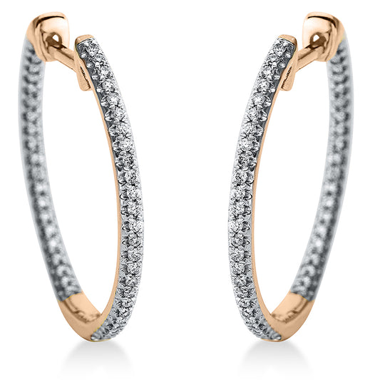 Hoop earrings 18 kt gold