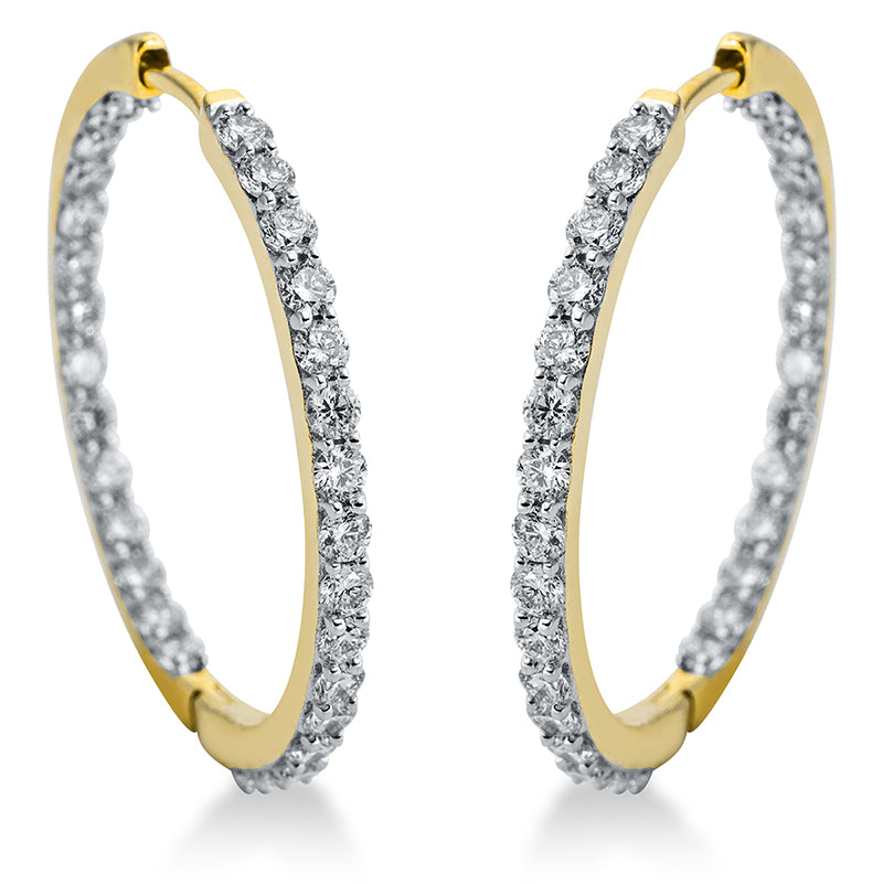 Hoop earrings 18 kt gold