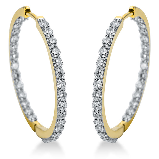 Hoop earrings 18 kt gold