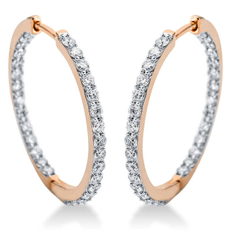 Hoop earrings 18 kt gold