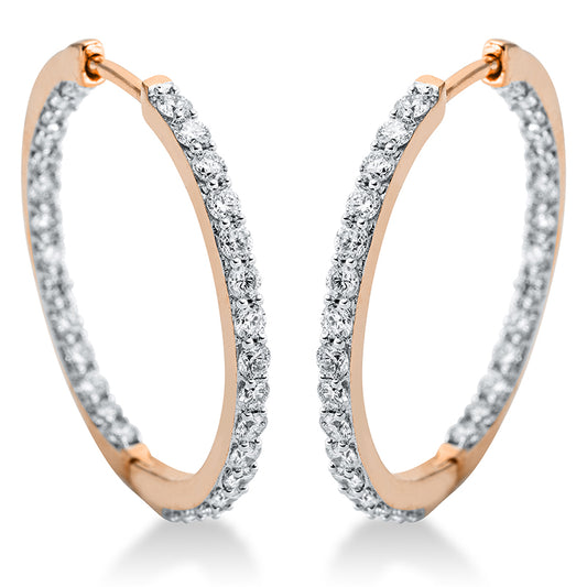 Hoop earrings 18 kt gold