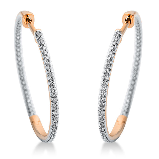 Hoop earrings 18 kt gold