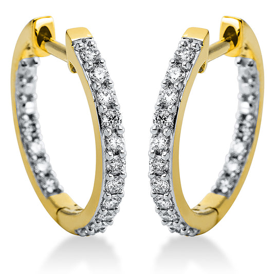 Hoop earrings 18 kt gold