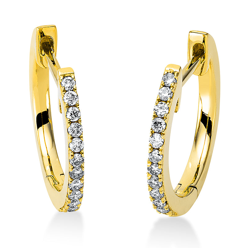 Hoop earrings 18 kt gold