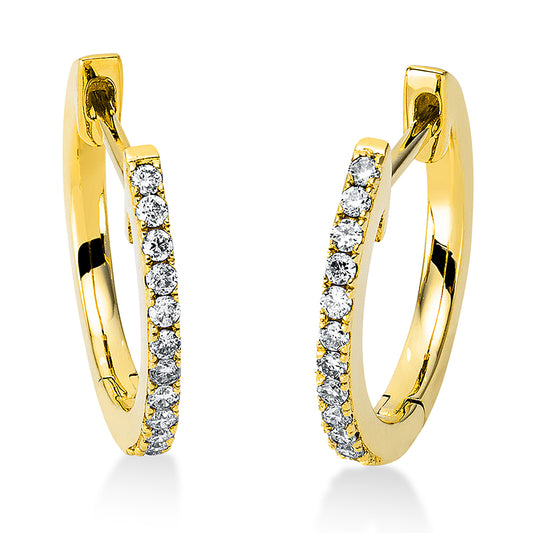 Hoop earrings 18 kt gold