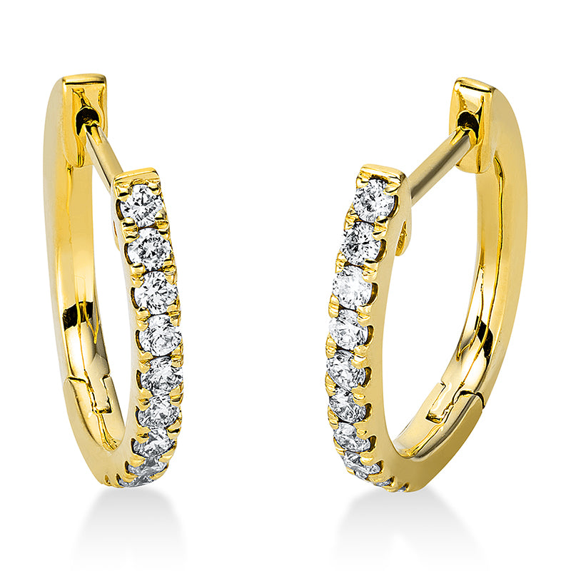 Hoop earrings 18 kt gold