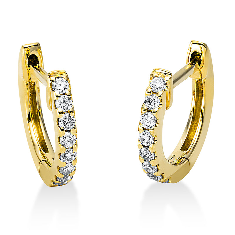 Hoop earrings 18 kt gold