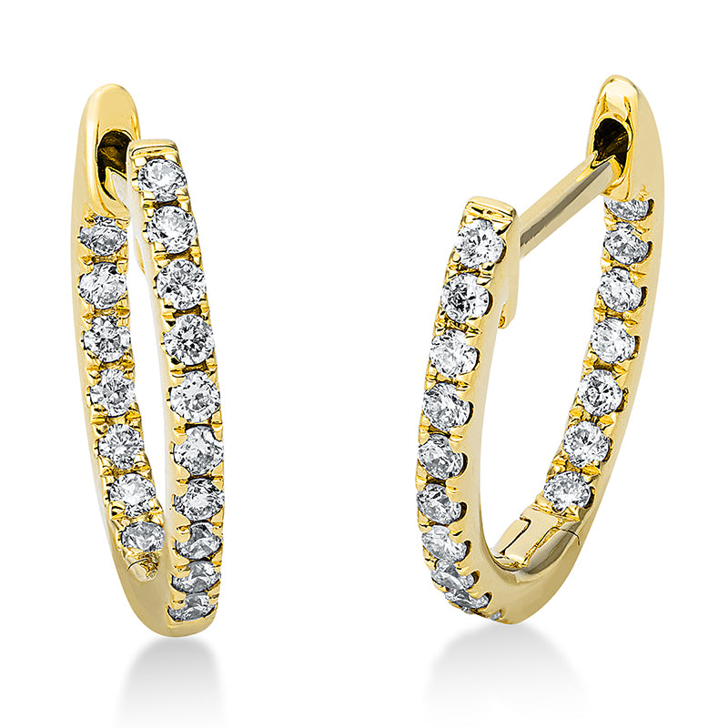 Hoop earrings 18 kt gold