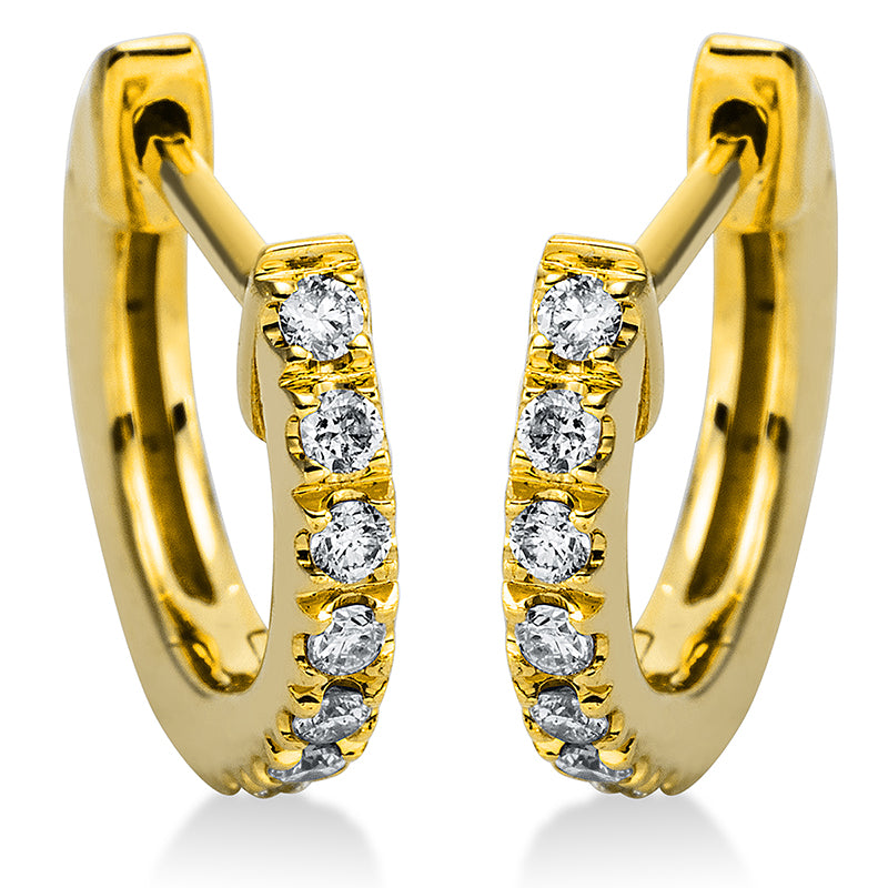 Hoop earrings 18 kt gold