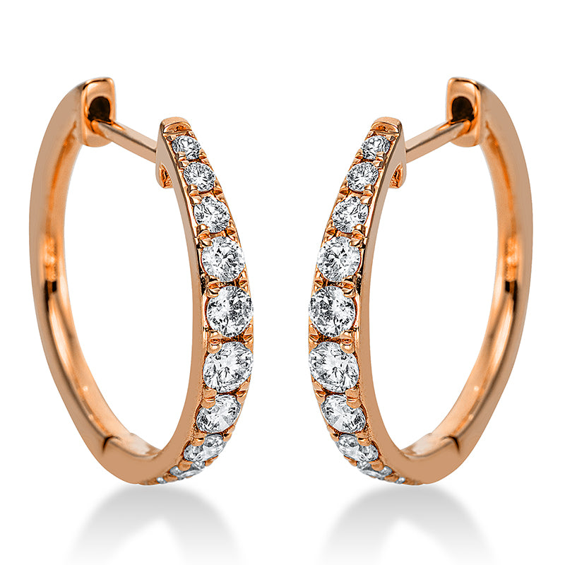 Hoop earrings 18 kt gold