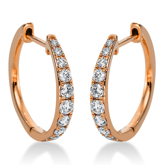 Hoop earrings 18 kt gold