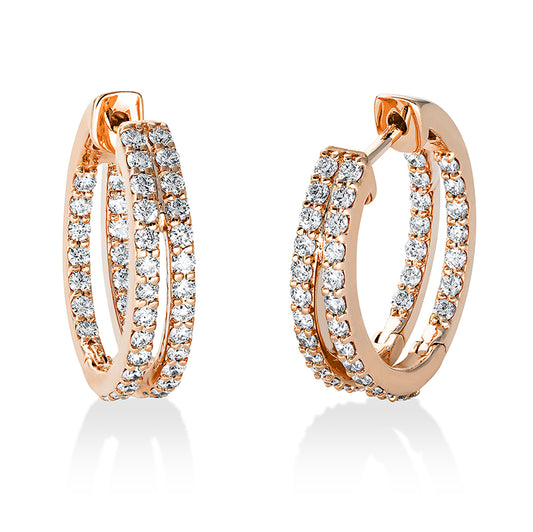 Hoop earrings 18 kt gold