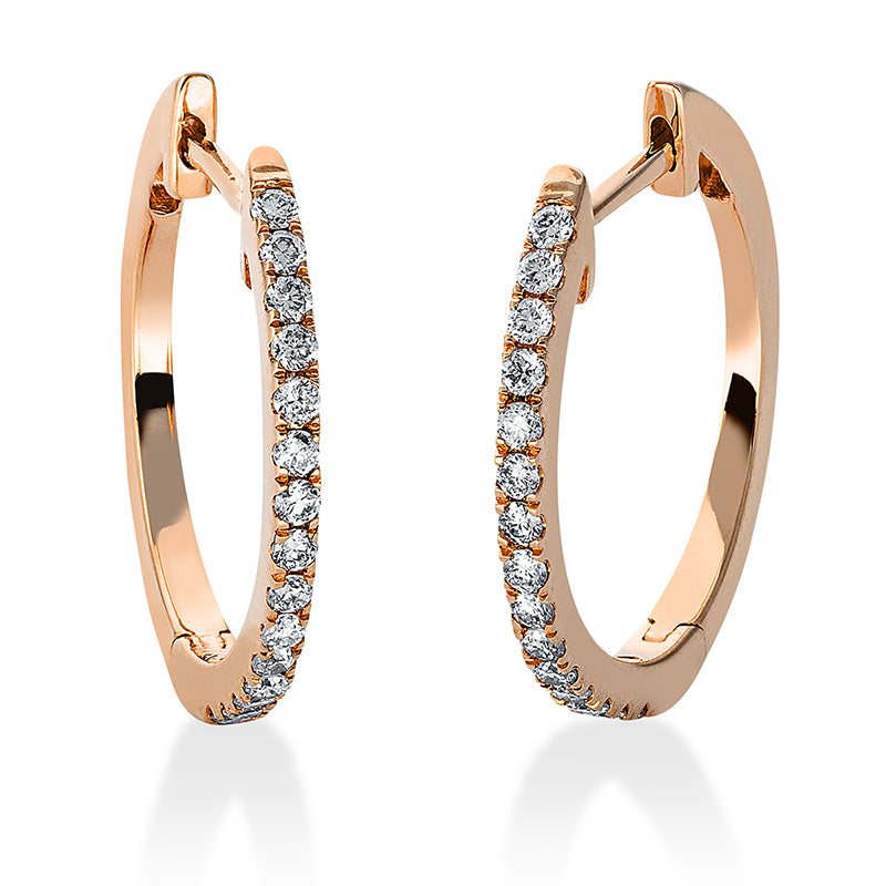 Hoop earrings 18 kt gold