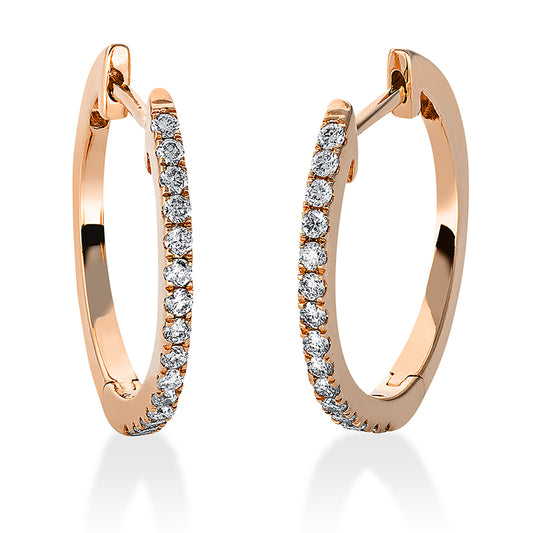 Hoop earrings 18 kt gold