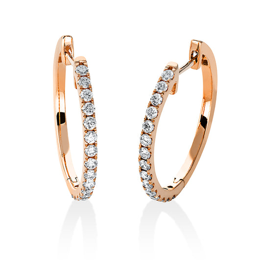 Hoop earrings 18 kt gold