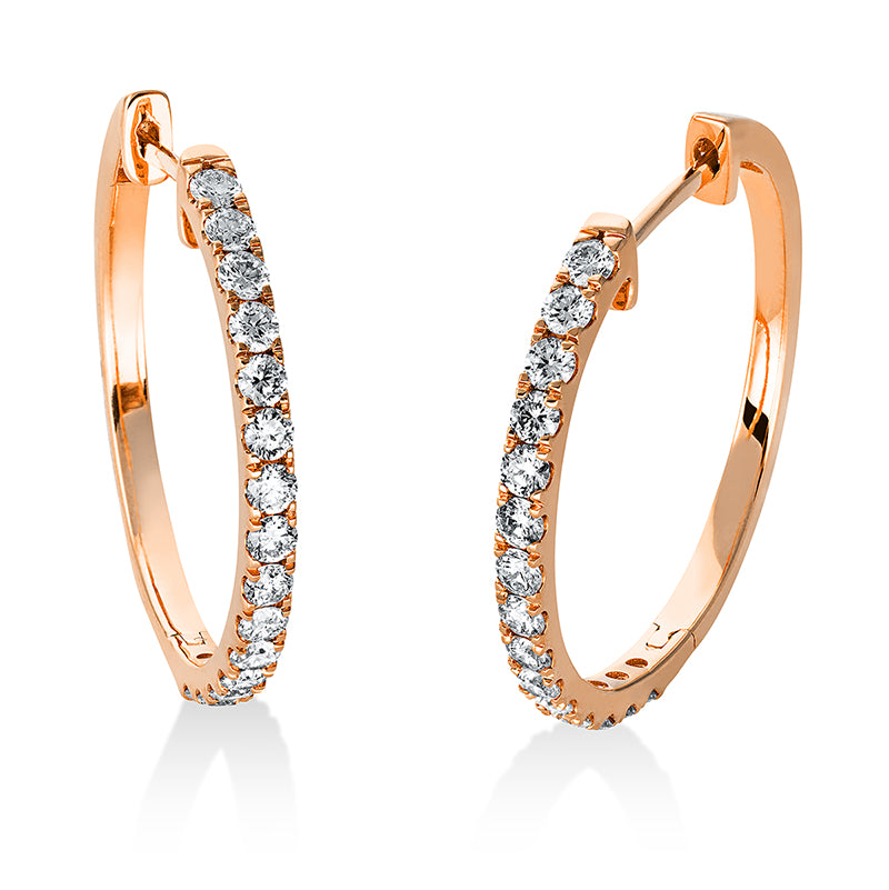 Hoop earrings 18 kt gold