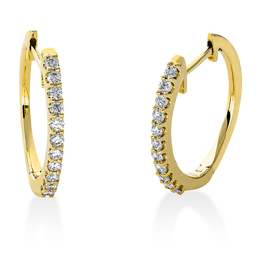 Hoop earrings 18 kt gold