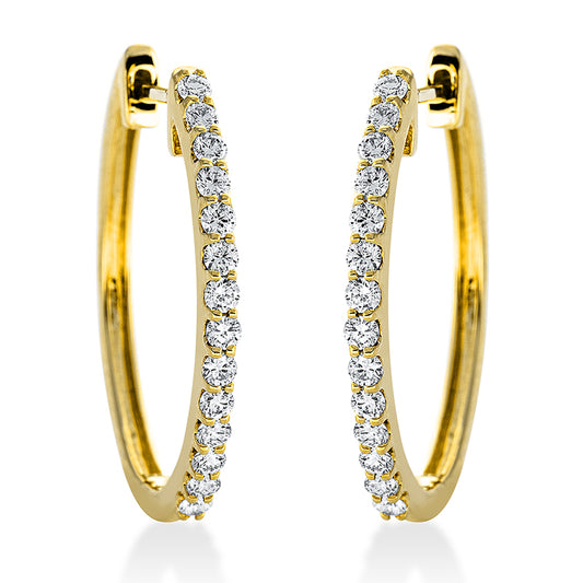 Hoop earrings 18 kt gold