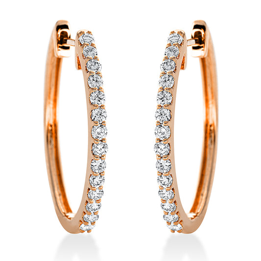 Hoop earrings 18 kt gold