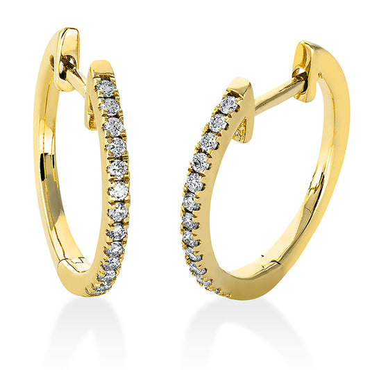 Hoop earrings 18 kt gold