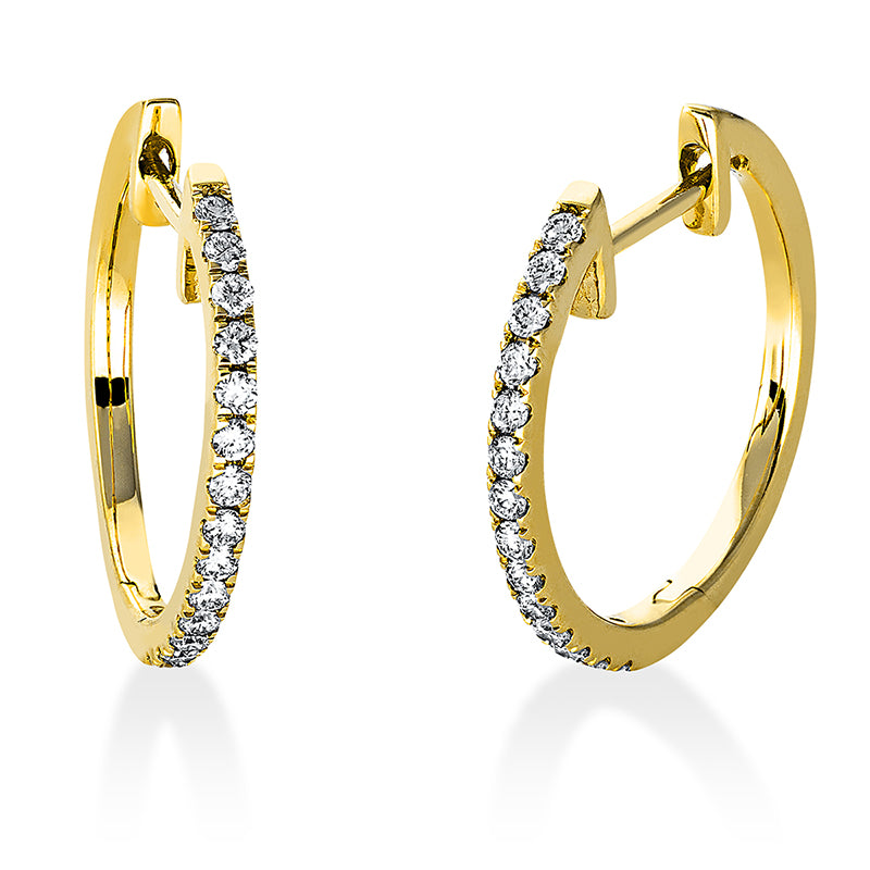 Hoop earrings 18 kt gold