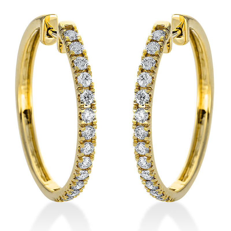 Hoop earrings 18 kt gold