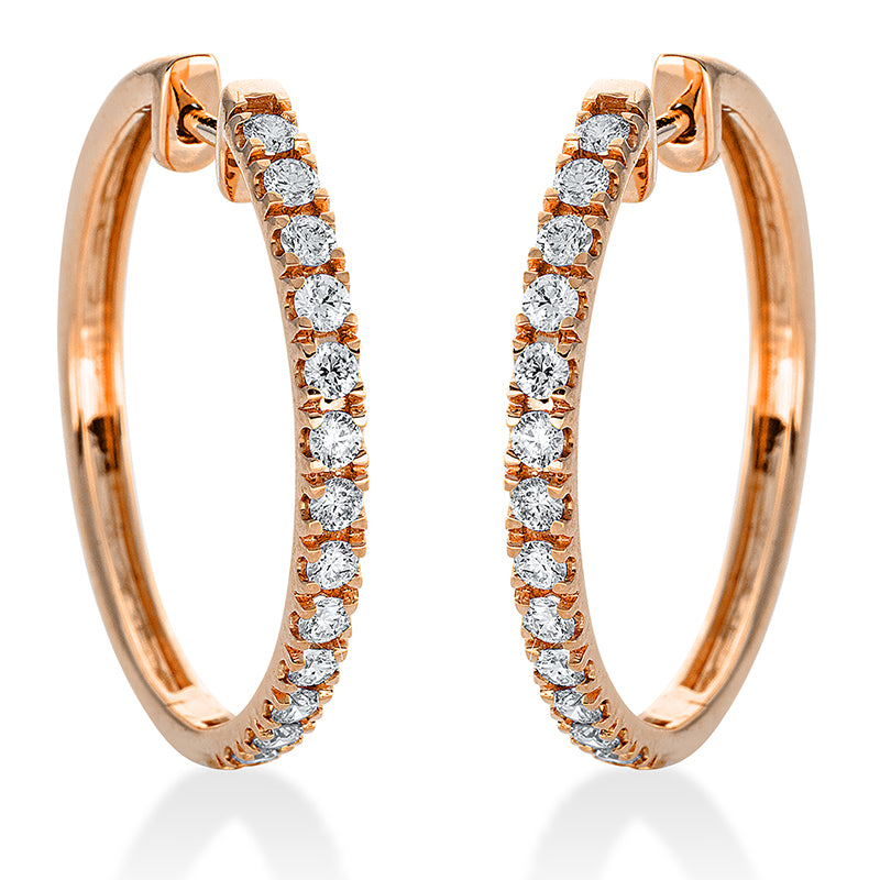 Hoop earrings 18 kt gold