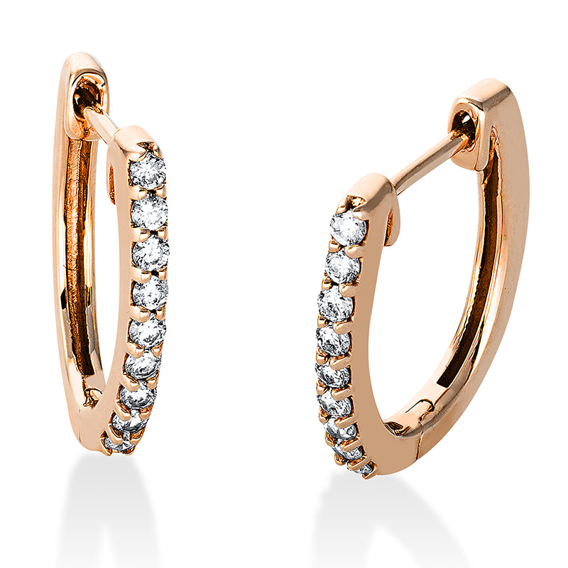 Hoop earrings 18 kt gold