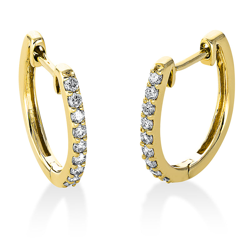 Hoop earrings 18 kt gold