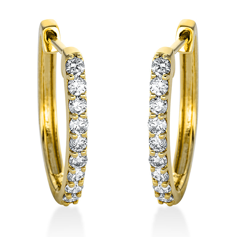 Hoop earrings 18 kt gold